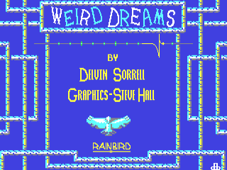 Weird Dreams title screen for Commodore 64